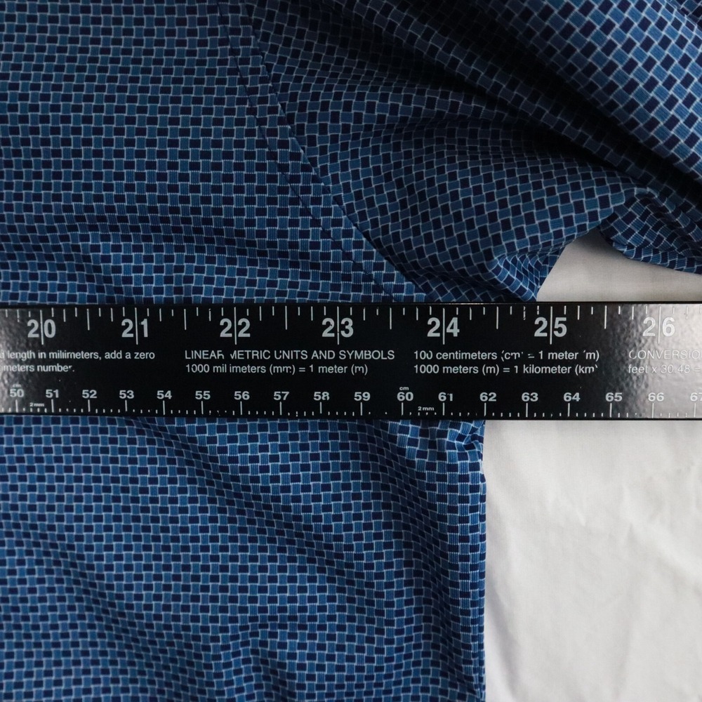 FootJoy Polo Shirt Mens Large Performance‎ Golf Flex Blue Geometric Short Sleeve - Picture 3 of 6